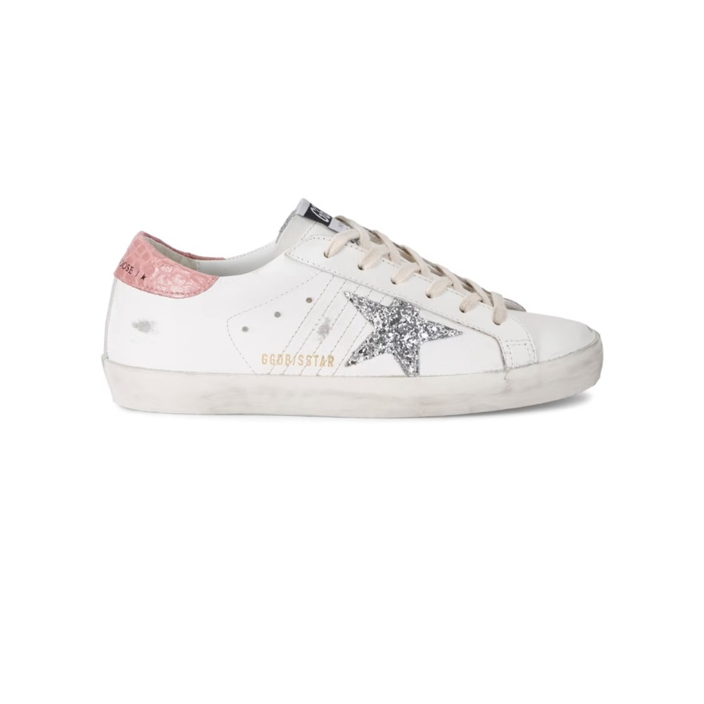 GOLDEN GOOSE
Leather Croc-Embossed Super-Star Sneakers - Picture 6 of 8
